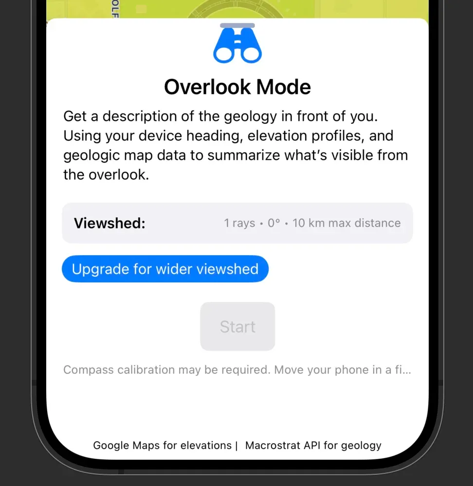 Early prototype of Overlook Mode
