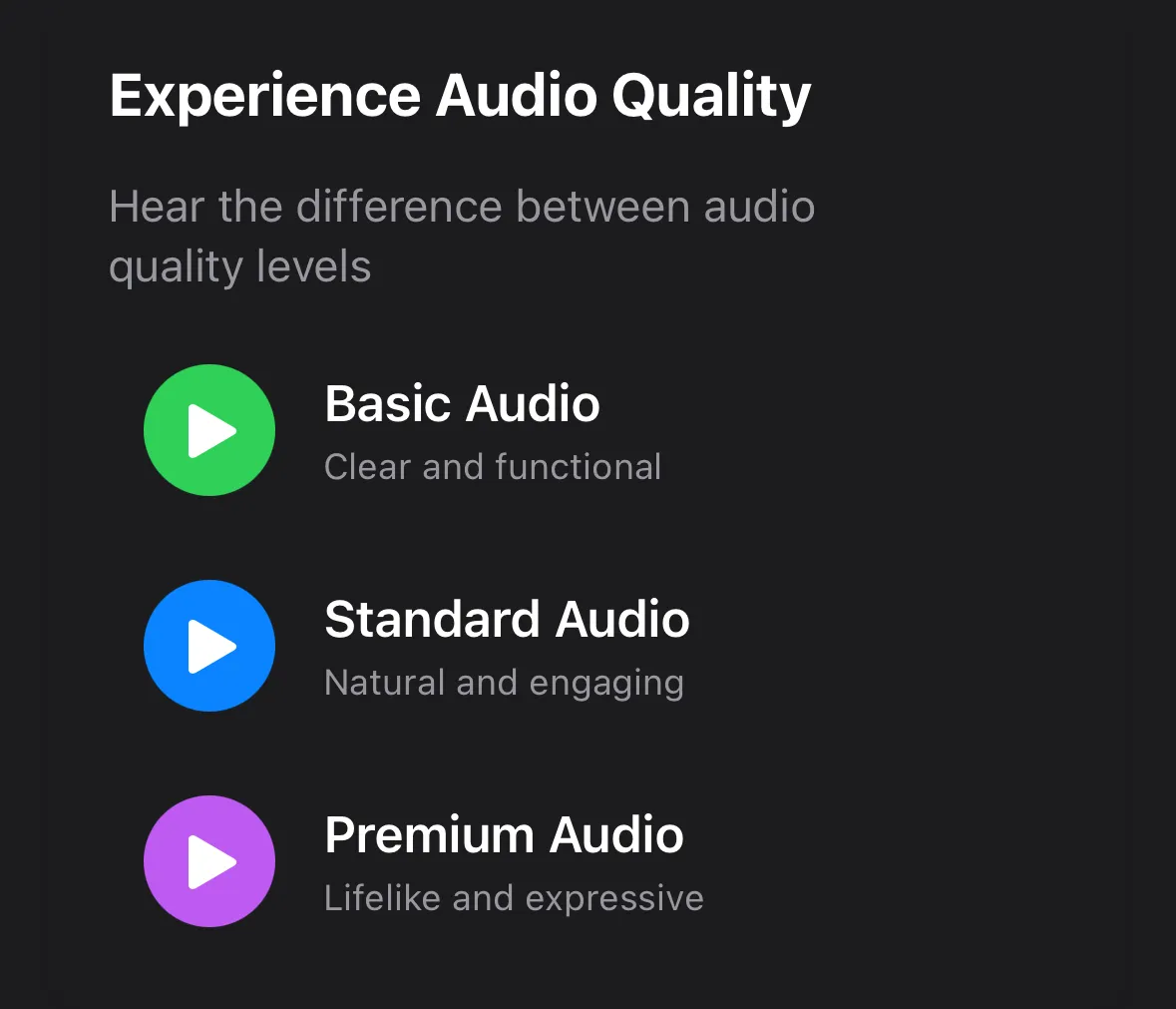 Premium Voice Quality