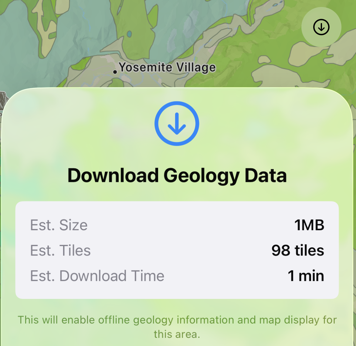 Map tile download feature